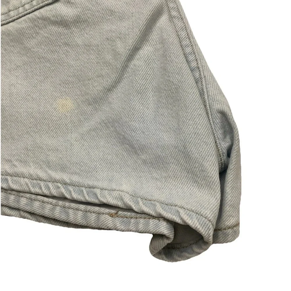 Levis Silvertab Fade Wash Mom Shorts High Waisted Denim Size W31